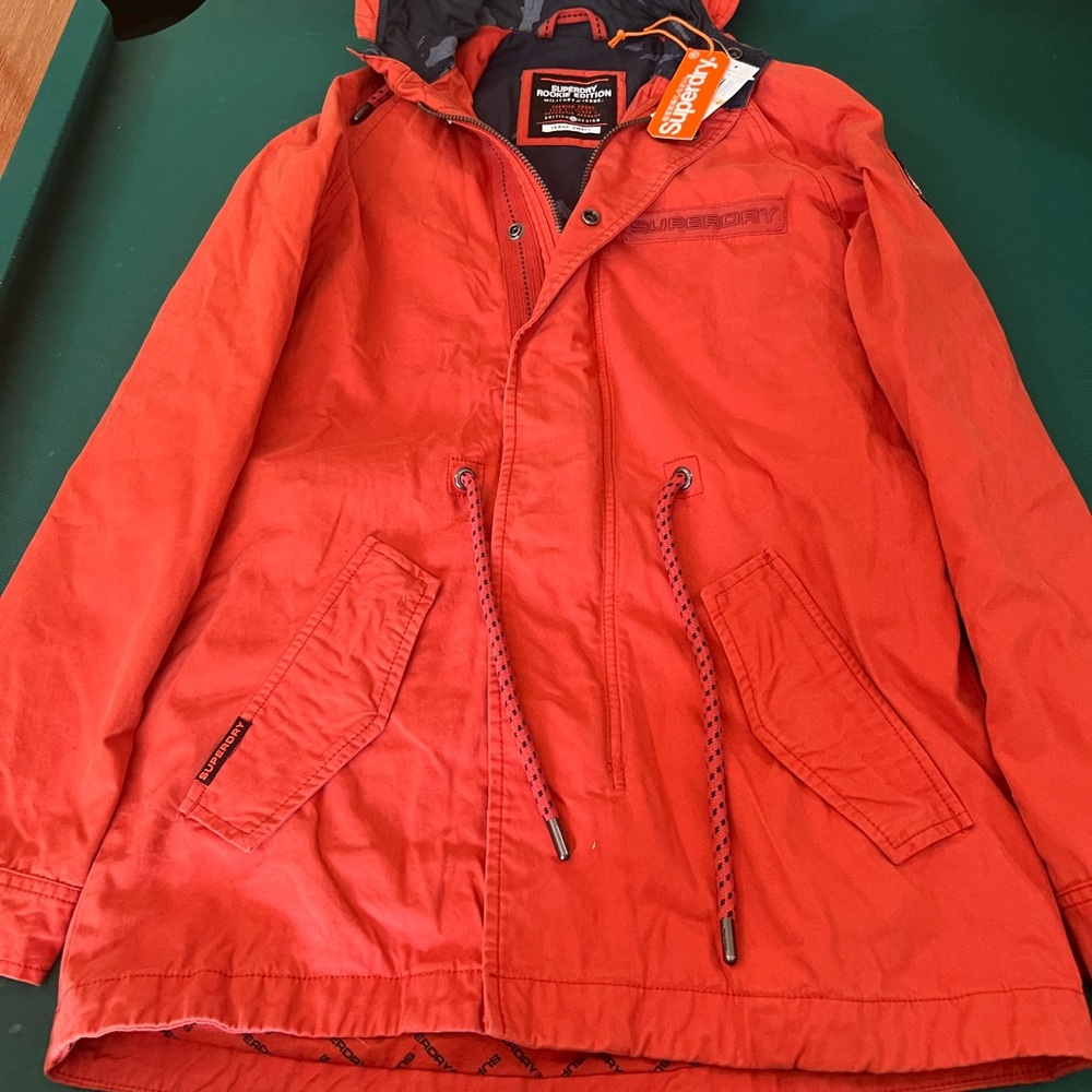 Superdry orange Hooded Parka Jacket
